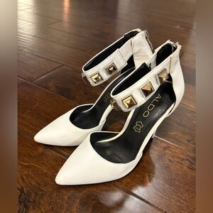 Aldo Cream Studded Women's Heels